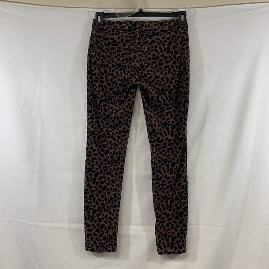 Leopard Print Velveteen Skinny Pants, Sz. 25/0 image number 2