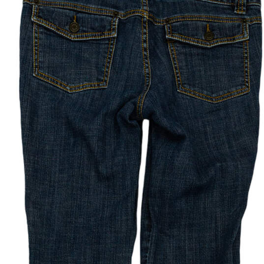 Womens Blue Denim Medium Wash Stretch Pockets Cropped Capri Jeans Size 4 image number 4