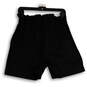 NWT Womens Black Pleated Elastic Waist Poplin Ruffled Bermuda Shorts Size M image number 2
