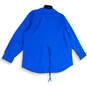 NWT Womens Blue Studded Long Sleeve Point Collar Button-Up Shirt Size 1X image number 2