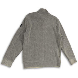 NWT Mens Gray Mock Neck Long Sleeve Pockets Full-Zip Cardigan Sweater Sz XL alternative image