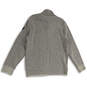 NWT Mens Gray Mock Neck Long Sleeve Pockets Full-Zip Cardigan Sweater Sz XL image number 2