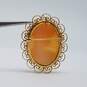 14k Gold Victorian Lady Cameo Brooch 6.7g image number 3