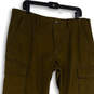Womens Green Flat Front Slash Pocket Straight Leg Cargo Pants Size 36/32 image number 3