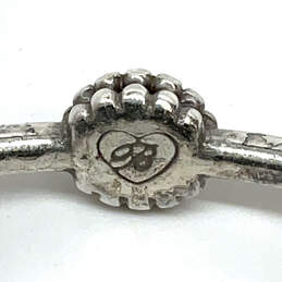 Designer Brighton Silver-Tone Round Clear Crystal Stone Bangle Bracelet
