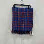 NWT Womens Multicolor Plaid Fringe Multi-Functional Bella Rectangle Scarf image number 1