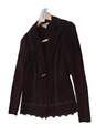 Womens Brown Long Sleeve Collared Blazer Suit Jacket Size S image number 2