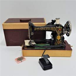 1924 Singer 66 Sewing Machine W/ Pedal Manual & Case