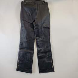 Pamela McCoy Women Black Leather Studded Pants Sz6 NWT alternative image