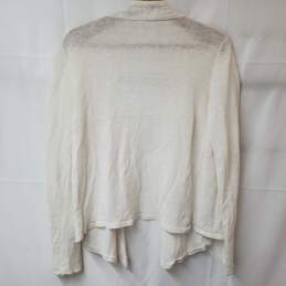 Eileen Fisher Linen White Cardigan Open Front Sweater Women's XS alternative image