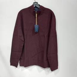 Tommy Bahama Flip Side Twill Half Zip Cotton Sweater Size Medium - NWT