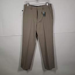 NWT Mens Flat Front Belt Loops Straight Leg Slash Pockets Dress Pants Size 32X30