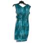 Womens Multicolor Tie Dye Sleeveless Surplice Neck Wrap Dress Size XS image number 2