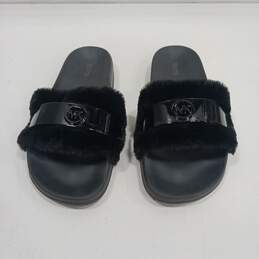 Michael Kors Women's Black Jet Slides Size 10