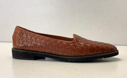 Cole Haan Women's Brown Leather Basket Weave Flats Size 7