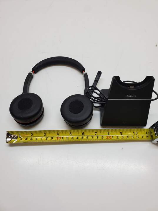 Jabra Evolve 75 Wireless Bluetooth Headset W/Stand Untested image number 3