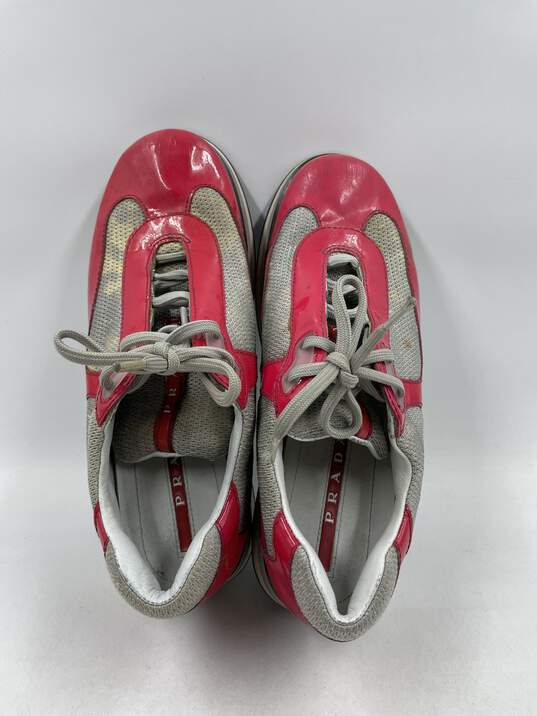 Authentic Prada America's Cup Platform Red Sneakers W 7.5 image number 6