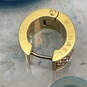 Designer Michael Kors Gold-Tone Crystal Clear Rhinestone Huggie Earrings image number 2