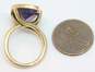 Modernist 12K Yellow Gold Color Change Sapphire Solitaire Ring 7.9g image number 10