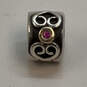 Designer Pandora 925 ALE Sterling Silver Pink Sapphire Stone Beaded Charm image number 1