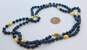 14k Yellow Gold & Onyx Beaded Necklace 32.3g image number 3