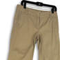 Womens Tan Flat Front Straight Leg Slash Pockets Chino Pants Size 4T image number 3