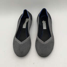 Womens Gray Knitted Round Toe Low Top Slip-On Ballet Flats Size 8.5 alternative image