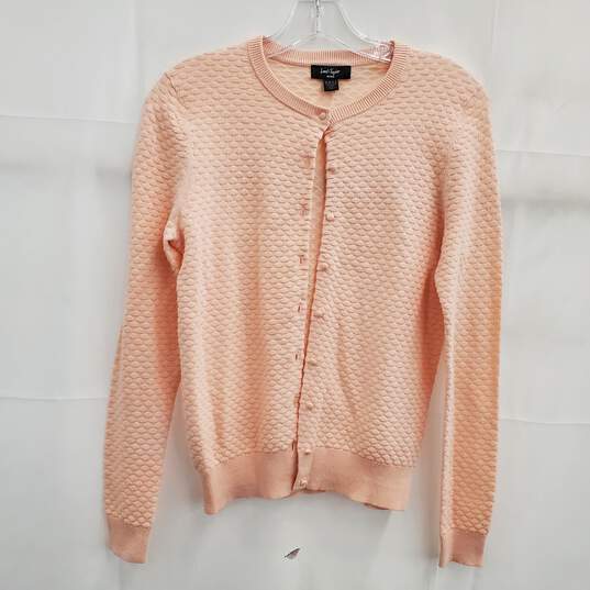 Lord & Taylor Soft Pink Knit Button Up Cardigan Women's Size XS Petite image number 1