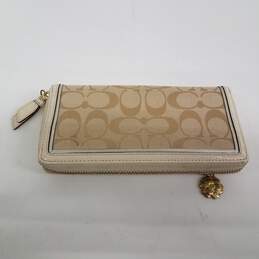 Coach Signature Ivory & Gold Wallet