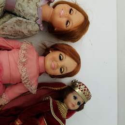 Vintage Large Plastic Dolls Mixed Lot w/ 15 Inch Queen & 2x 18 Inch Victorian Dress Dolls alternative image