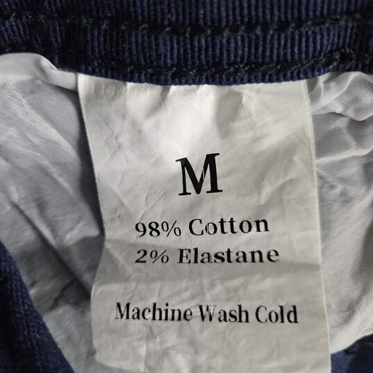 Blue High Waist Workwear Denim Shorts image number 3