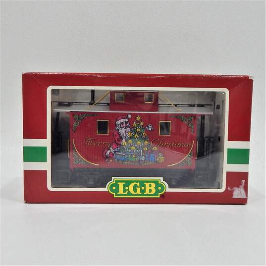 LGB 44650 Merry Christmas Santa Claus Caboose G Scale Train Car IOB image number 1