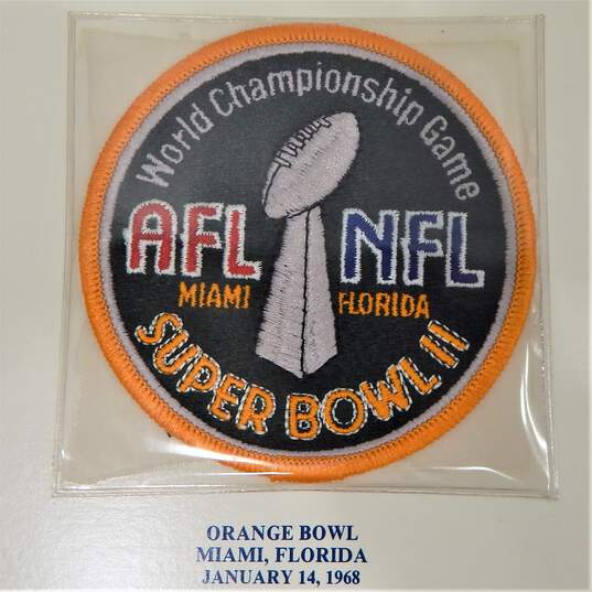 Willabee & Ward 1968 Super Bowl Patch 2 Green Bay / Oakland image number 3