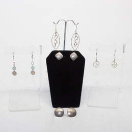 Assortment of 5 Pairs of Sterling Silver Earrings - 8.7g