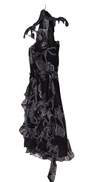 Womens Black White Paisley Sleeveless Summer Ruffle Wrap Dress Size 2 image number 2