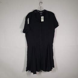 NWT Womens Collared Short Sleeve Button Front Short Shirt Dress Size X-Large alternative image