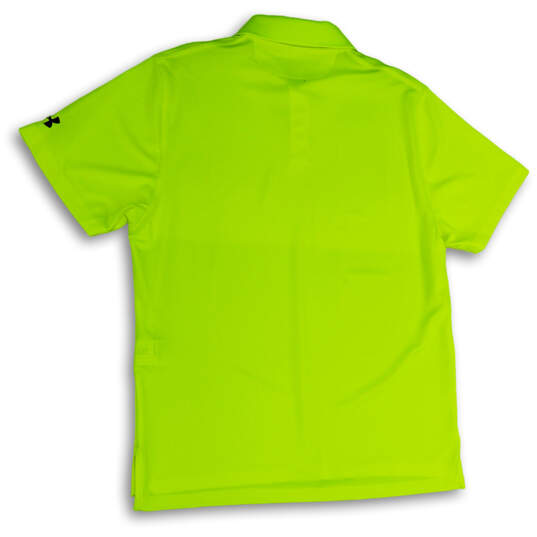 NWT Mens Yellow Short Sleeve Spread Collar Golf Polo Shirt Size Large image number 2
