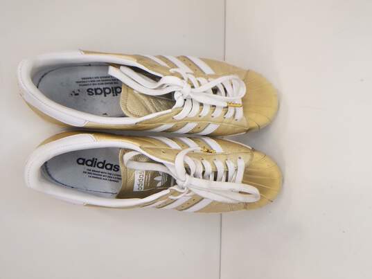 adidas Originals Superstar 80s Men's Metal Gold Sneakers Size 8 image number 6