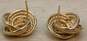 14K Yellow Gold Rope Knot Stud Earrings 4.7g image number 3