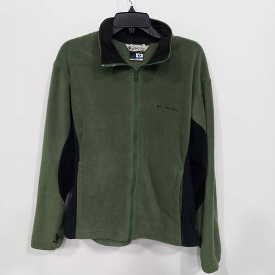 Columbia Interchange Green Full Zip Fleece Jacket Men's Size M image number 1