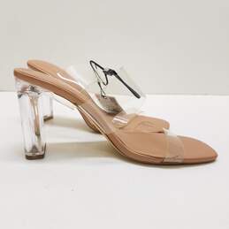 Zara Transparent Heel Sandals Beige 7.5