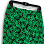Womens Green Black Palm Tree Print Flat Front Slim Fit Ankle Pants Size 4 image number 4