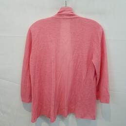 Eileen Fisher Pink Linen Cardigan Sweater Women's Size M alternative image