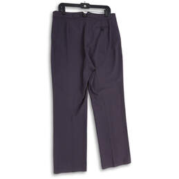 Womens Purple Flat Front Slash Pocket Straight Leg Dress Pants Size 12 alternative image