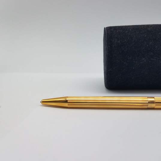 St Dupont Gold Filled Twist Ball Pint Pen W/Case 26.4g image number 3