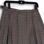 Womens Red Blue Plaid Pleated Side Button Midi A-Line Skirt Size 10 image number 3