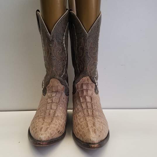 Gran Lider Croc Embossed Leather Western Cowboy Boots Men's Size 6.5 M image number 6