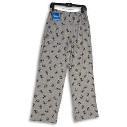 NWT Disney Womens Gray Mickey Mouse Print Drawstring Pajama Pants Size Large alternative image