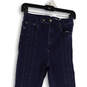 Womens Blue Dark Wash Pockets Triple Seams Denim Skinny Jeans Size 28/36 image number 3