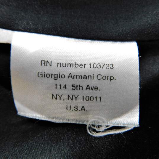 GIORGIO ARMANI Black Velvet with Blue & Teal Floral Print Peplum Blazer Jacket Size 48 EU with COA image number 9